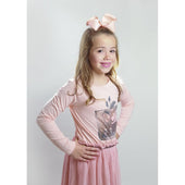 3 Pommes Girls Salmon Pink T-shirt and Skirt Set